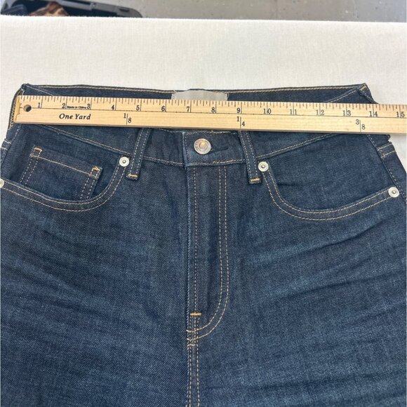 Everlane Womens High-Rise Straight Leg Jeans 28R Dark Wash Denim - Picture 6 of 9